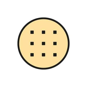 Biscuit food bakery icon vector basic design simple and modern Illustrazione stock