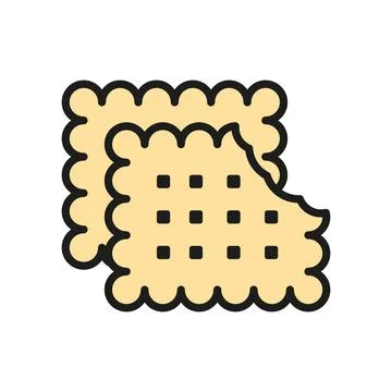 Biscuit food bakery icon vector basic design simple and modern Stock Illustration