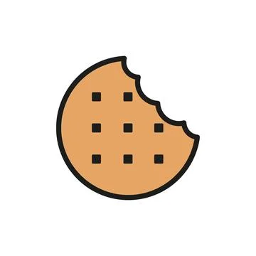 Biscuit food bakery icon vector basic design simple and modern 스톡 일러스트