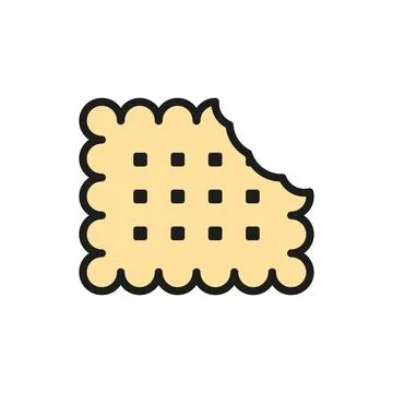 Biscuit food bakery icon vector basic design simple and modern Illustrazione stock