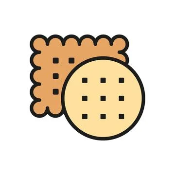 Biscuit food bakery icon vector basic design simple and modern Illustrazione stock