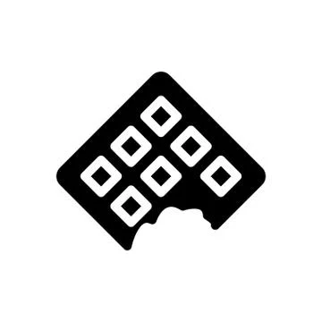 Biscuit glyph flat icon イラスト素材