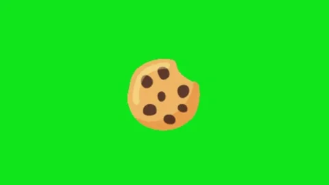 Biscuit on green background loop animation 動画素材 329201356