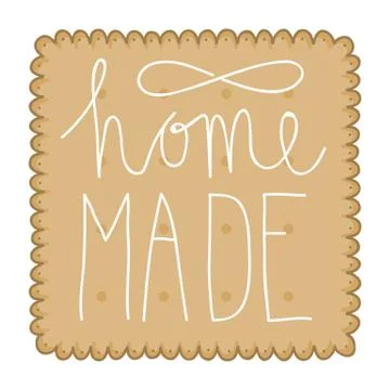 Biscuit with home made text Illustrazione stock