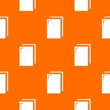 Biscuit ice cream pattern orange Stock Illustration