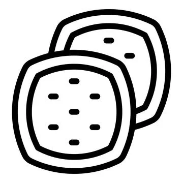 Biscuit icon outline vector. Sugar grain イラスト素材