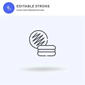 Biscuit icon vector, filled flat sign, solid pictogram isolated on white, logo Stock Illustration