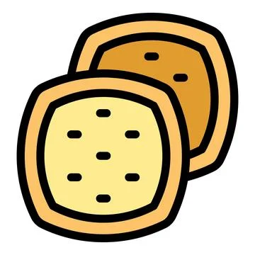 Biscuit icon vector flat 스톡 일러스트
