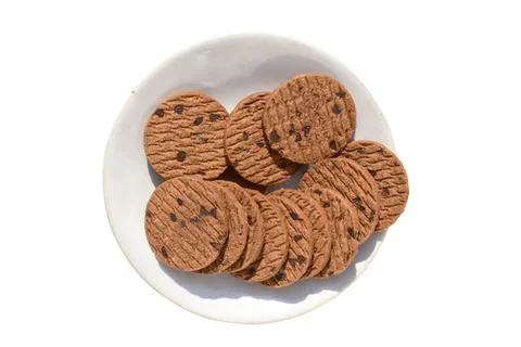 Biscuit  isolated on white background Stock Photos