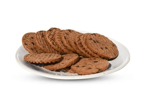Biscuit  isolated on white background Stock Photos
