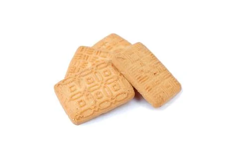 Biscuit isolated on a white background Stock Photos