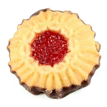 Biscuit with jam Stock Photos