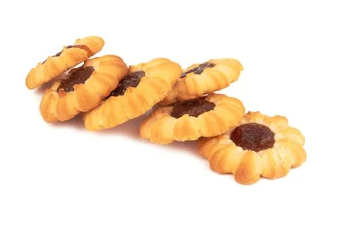 Biscuit with jam Stock Photos