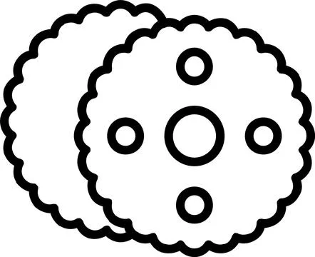 Biscuit Line Icon Design Stock Illustration