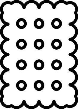 Biscuit Line Icon Design Stock Illustration