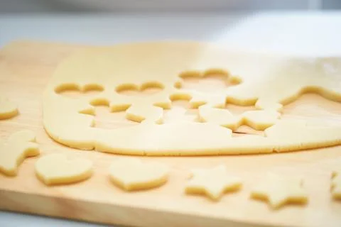 Biscuit making process, studio shot Stock Photos