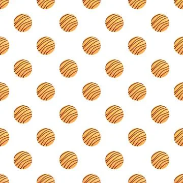 Biscuit pattern creating a sweet dessert background Stock Illustration