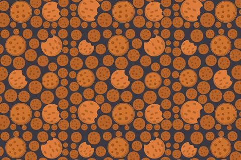 Biscuit pattern illustrated on background Stock Illustration