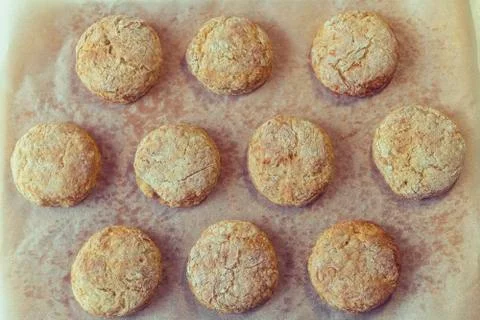 Biscuit on the plate Stock Photos