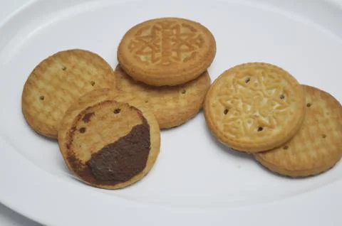 Biscuit on the plate Stock Photos