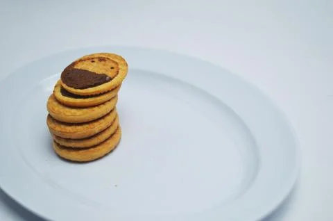 Biscuit on plate Stock Photos