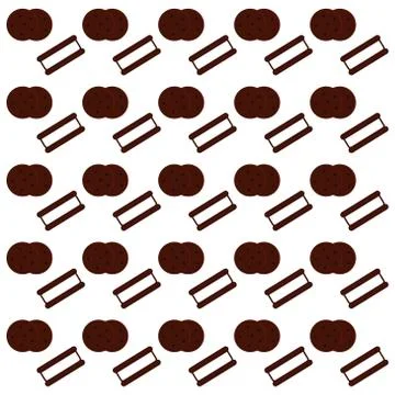 Biscuit seamless pattern background.Colorful wallpaper vector illustration an 스톡 일러스트