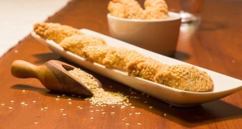 Biscuit with sesame Stock Photos