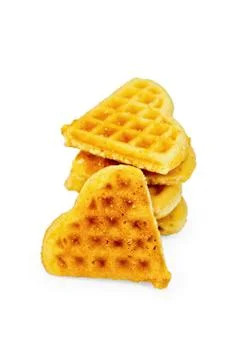 Biscuit in the shape of heart stack Stock Photos