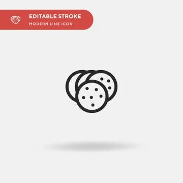Biscuit Simple vector icon. Illustration symbol design template for web mobil 스톡 일러스트