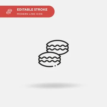 Biscuit Simple vector icon. Illustration symbol design template for web mobil 스톡 일러스트