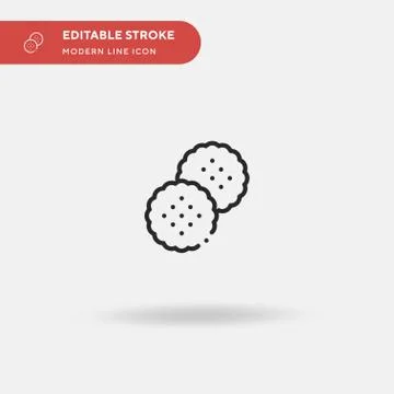 Biscuit Simple vector icon. Illustration symbol design template for web mobil 스톡 일러스트