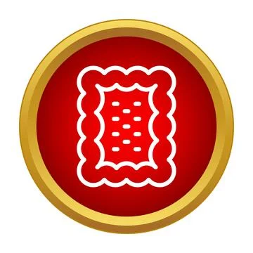 Biscuit snack food icon inside red circle イラスト素材
