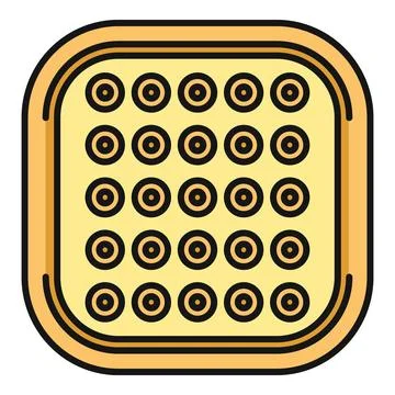 Biscuit square with a grid pattern of dots Stock Illustration