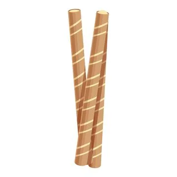 Biscuit stick icon cartoon vector. Cookie wafer 스톡 일러스트