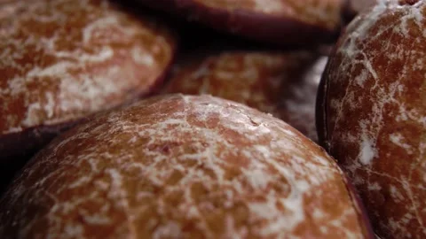 Biscuit texture. Brown chocolate gingerbread. Macro Stock Footage 166807408