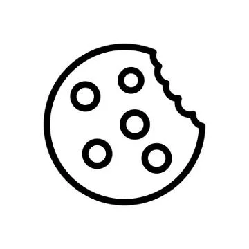 Biscuit thin line icon Illustrazione stock