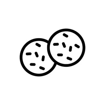 Biscuit thin line icon イラスト素材