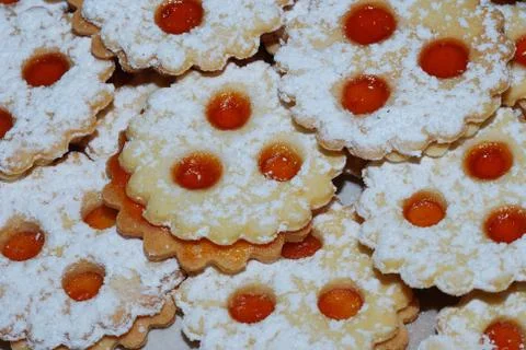 Biscuit with three eyes Stock Photos