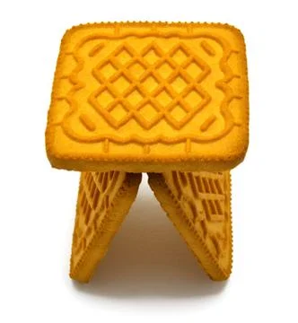 Biscuit tower isolated on white Stock Photos