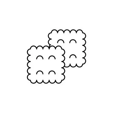 Biscuit vector line icon, sign, illustration on background, editable strokes Stock Illustration
