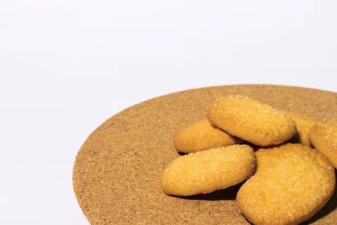Biscuit with white background Stock Photos