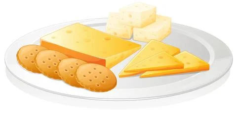 Biscuits and cheese Stockillustratie