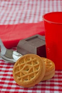 Biscuits and Chocolate Foto stock