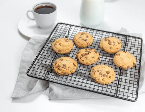Biscuits and coffee for breakfast Stock Photos