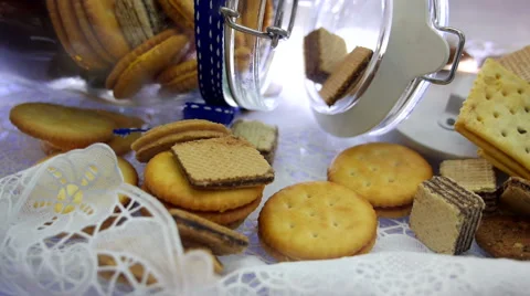 Biscuits and cookies Stock Footage 62802575