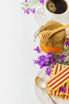 Biscuits and jam Stock Photos