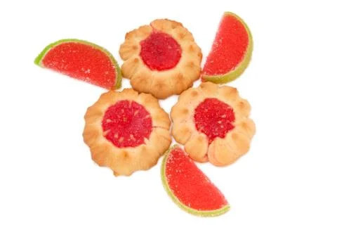 Biscuits  and marmalade Stock Photos