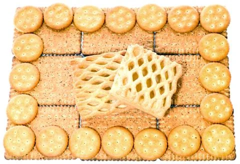 Biscuits (background) Stock Photos