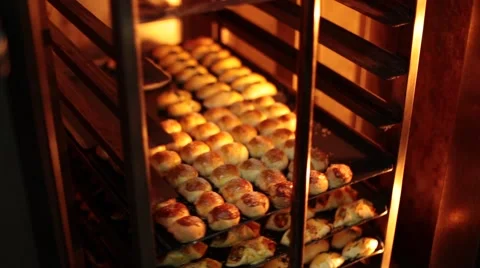 Biscuits in the Bakery Stock Footage 61943685