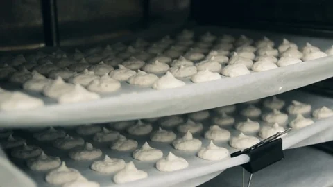 Biscuits baking in the oven Stock Footage 73781428